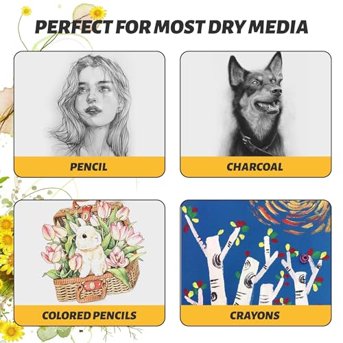 Hardcover Sketchbook for Drawing with 2 Pencil,160 Page Sketch Book,Purple | Acid Free 150GSM Thick Paper,Gift Boxed,Square Leather Art Sketch Pad Drawing Paper Book Artist's Journal for Women Adults - color: Purple