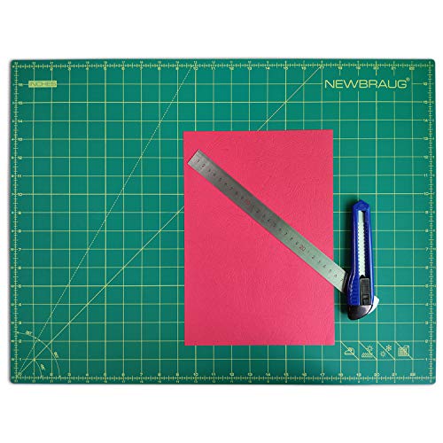 NEWBRAUG 18'' × 24'' Perfect Self Healing Cutting Mat, Non-Slip Gridded Rotary Cutting Board, Necessary for Quilting, Sewing, Craft, Fabric & Scrapbooking(Green/Black)… - color: Green & Black, size: 18"L x 24"W