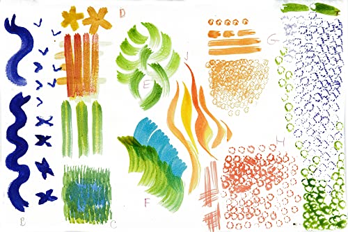 Creative Mark FX Effects Taklon Paint Brushes, Set of 10 - Watercolor, Acrylics & Oil Paint - Soft, Resilient Brush Styles: Multi-Liner, Ribbon, Angular, Dabber, Dagger - w/Resealable Vinyl Pouch