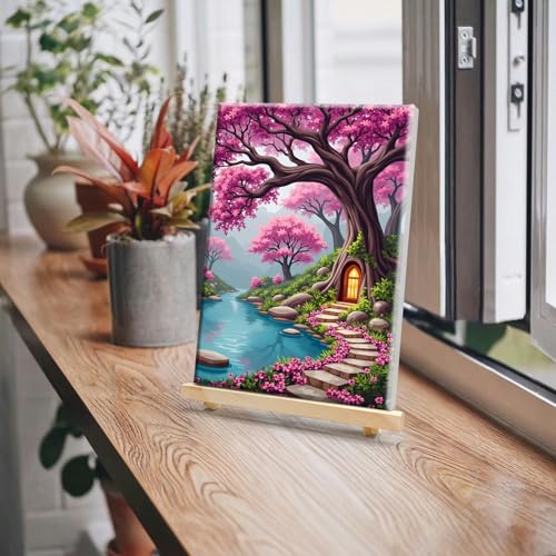JOOZ Landscape Paint by Numbers Kit for Adults with Frame, 8x12 Inch - color: Landscape 080