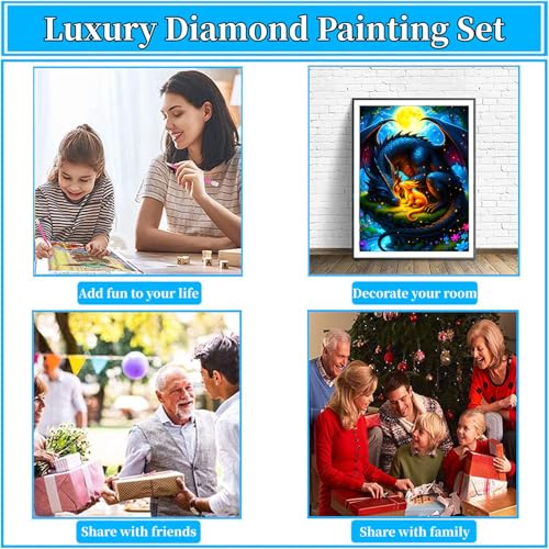 Arttoplus Dragon Diamond Art Kits for Adults Beginner 12x16 inch - color: G9468