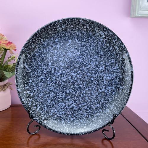 HENABLE 2PCS Premium Black Iron Plate Stands for Display 8 Inch, Decorative Solid Metal Plate Holders for Displaying, Mini Easel, Frame, Book, Card, Plaque, Bowl, Picture Stands for Display - size: 2PCS 8IN
