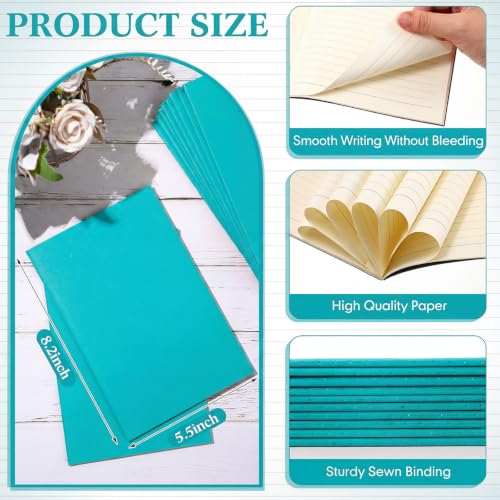 Mimorou 100 Pcs A5 Journals Notebooks Bulk,Cyan,Lined - color: Cyan, style: Lined