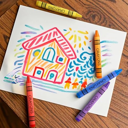 80 Pack Crayons Bulk, 640 Count Crayon, 8 Color | Bulk Crayons, Easy to Hold Crayon, Crayon Party favors for Home Birthdays Goody Bags Stocking Stuffers - color: 80 Pack