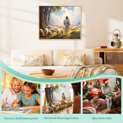 Paint by Numbers Kit for Adults, Jesus DIY Painting Kit, 16x20 Inch - color: CYOP1P17