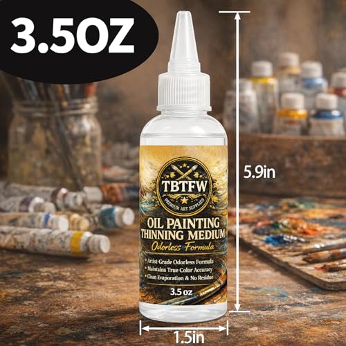 Paint Thinner for Oil Based Paint, Odorless Paint Thinner-3.4oz