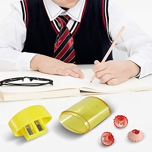 KIDMEN 2-Hole Pencil Sharpener - Handheld, 12 Pack for Kids