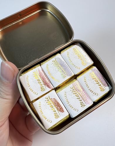 Handmade Shimmer Metallic Watercolor Paint Calligraphy Ink Shimmery Diamond Water Color Hand Lettering Half Pans (Midsummer Night's Dream) - color: Midsummer Night's Dream