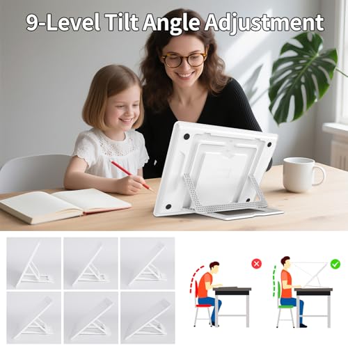 TOHETO Rechargeable A4 Light Board with Stand, Super Bright Magnetic Light Pad with Side Buttons, Wireless Light Box for Tracing and Drawing, Cordless LED Light Table for Diamond Painting White - color: White, size: A4 with Stand