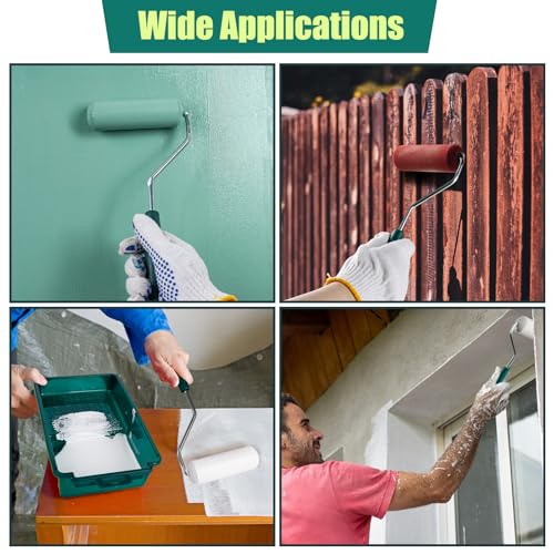 Paint Roller Covers, Foam Paint Rollers 4 Inch, 20 Pack | Small Paint Roller for Tight Narrow Areas, Mini Sleeves for Flat Surfaces, for Painting Walls, Cabinets, Doors and Tables - size: 4 inch,20 pack
