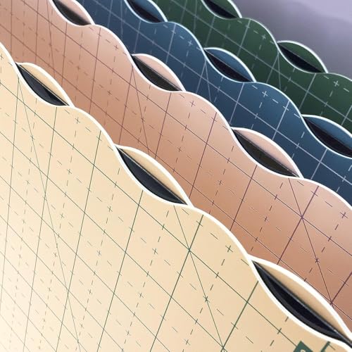 18"x12" Self Healing 3 Layer Folding Cutting Mat, Non-slip Non-reflective, Great for Crafts, Quilting, Sewing, Scrapbooking Molandi Yellow (Molandi Yellow)