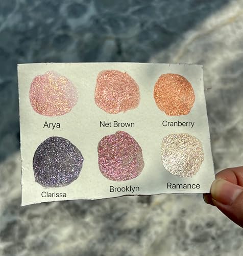 Handmade Shimmer Metallic Watercolor Paint Calligraphy Ink Shimmery Diamond Water Color Hand Lettering Half Pans (Midsummer Night's Dream) - color: Midsummer Night's Dream