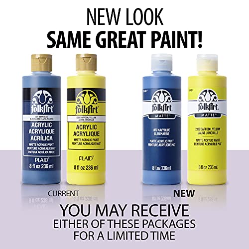 FolkArt Acrylic Paint in Assorted Colors (8 oz), , Medium Gray - color: Medium Gray, size: 8 Fl Oz (Pack of 1)