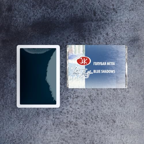 White Nights Extra Fine Artists Grade Professional Granulated Watercolor 2.5 ml Full Pan By Nevskaya Palitra (Blue Shadows) - color: Blue Shadows