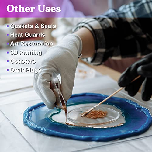 LET'S RESIN Silicone Putty, 1LB/40A Mold Making Kit | Non-Toxic, Strong & Flexible, Easy 1:1 Mixing Ratio for Reusable Silicone Molds, Resin, Soap