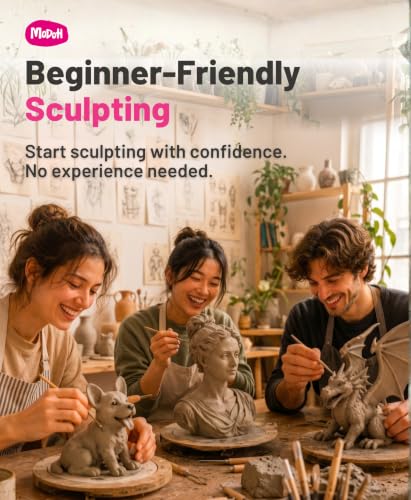 Plasticine Oil Based Non Drying Clay - Gray, 2 Lbs - Reusable, EN71 & ASTM Certified, Non Toxic, Sulfur Free, Professional Plastilina Sculpting Clay for Adults and Kids - color: Gray, size: 2 Lbs