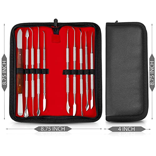 SURGICAL ONLINE Stainless Steel Wax Carvers Set, Pottery & Polymer Clay Tools, Sculpting Kit with Carrying Case