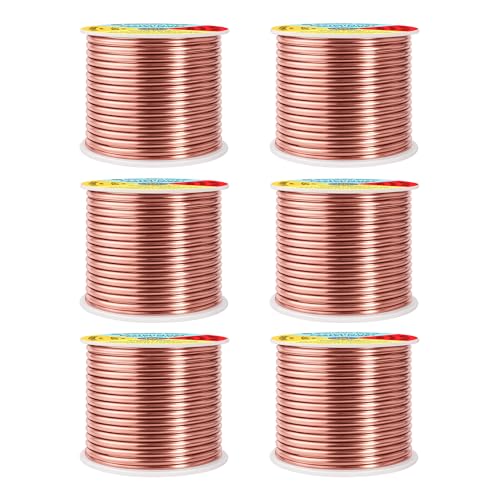 Mandala Crafts 10 Gauge Rose Gold Tone Combo Anodized Aluminum Craft Wire - color: Rose Gold Tone Combo, size: 10 Gauge 20X6 Feet