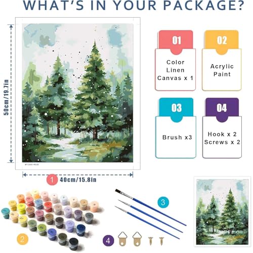 niurenmaoyi Landscape Paint by Numbers Kit for Adult Beginner,16X20in - color: Adults' Paint-By-Number Kits-0521-06
