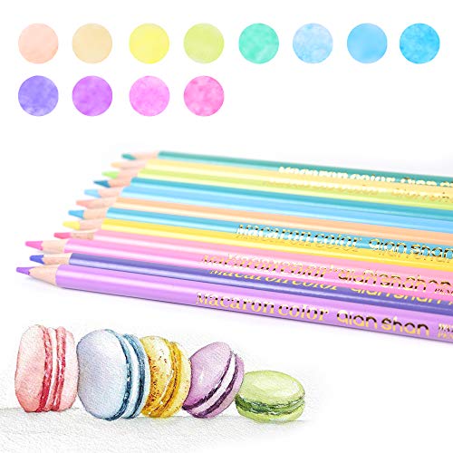 12 Yellow Colored Pencils Oil Based, Pre-sharpened Wooden Color Pencils | No Duplicates Drawing Pencils, Adults Coloring Books Drawing Sketching, Sketch Pencils Art Supplies - color: 12 macaron pencils
