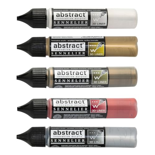 Sennelier Abstract Liner Set of 5, Metallic, Small - color: Metallic, style: LINER