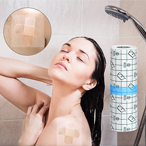 Waterproof Bandages Transparent Film Dressing, 2 Inch x 10.94 Yard - Second Skin Healing Protective, Clear Adhesive Bandages Shower Shield Dressing Tape for Tattoos Aftercare Swimming - size: 2 Inch x 10.94 Yard