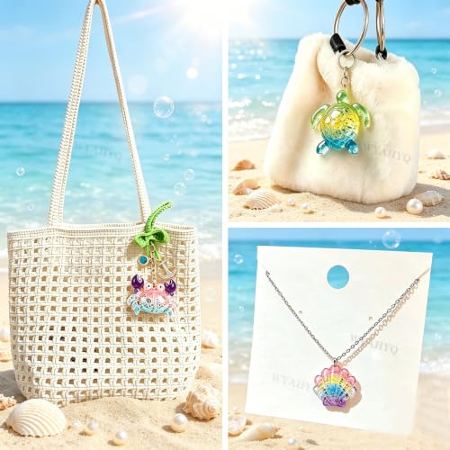 8Pcs Ocean Sea Animal Silicone Epoxy Resin Molds | Jewelry Pendants Keychains Bag Charms