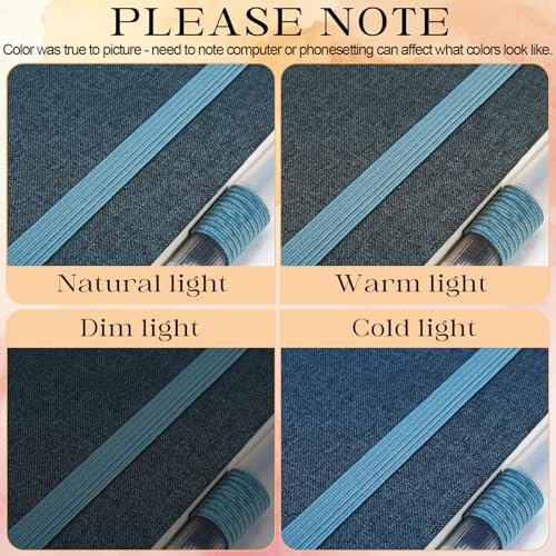 Watercolor Journal Sketchbook 2 Pack 5.5x5.5 Navy Blue | Cotton paper, 24 Sheets each, 140 LB 300 GSM, Linen cover, Tap Water Pen - color: Navy Blue, size: 5.5x 5.5 Inch 2 Pack