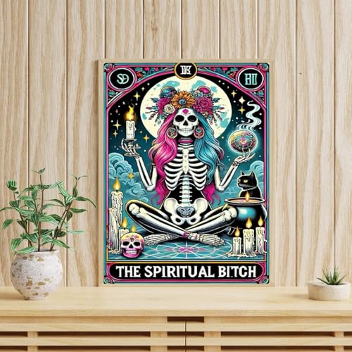 Xylogist Skull Diamond Art Kits for Adults 12x16Inch | Tarot Card Diamond Painting for Beginners, 5D Full Drill Diamond Dots Gem Craft Art Home Wall Decor - color: 1 Pack Skull-1, size: 11.8 x 15.7 in
