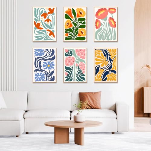 6 Pack Paint by Numbers Kit for Adults and Kids Beginner, Flower Adult Paint by Number Kits on Canvas, Easy Flowers DIY Acrylic Oil Painting by Numbers Kits Perfect for Home Wall Decor 8 x 12 Inch - color: MT22691--MT22696-US
