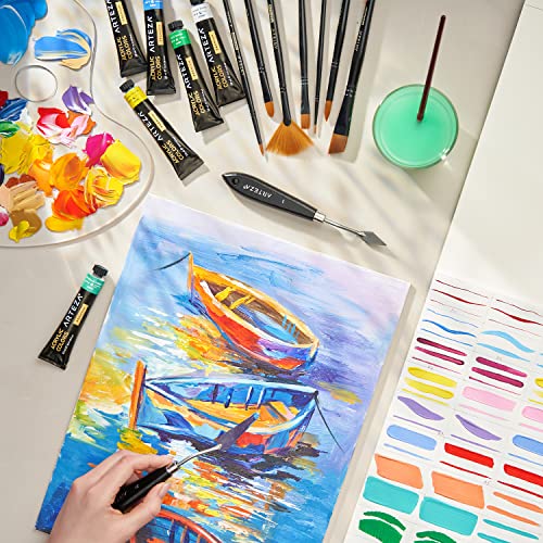 ARTEZA Canvas Panels, 11 x 14 in, Pack of 28, 100% Cotton Pre-Primed Canvas Boards for Acrylic, Oil, Gouache, Tempera, Pouring Paint, Crafts, and Wall Art - size: 11 x 14 (Pack of 28)