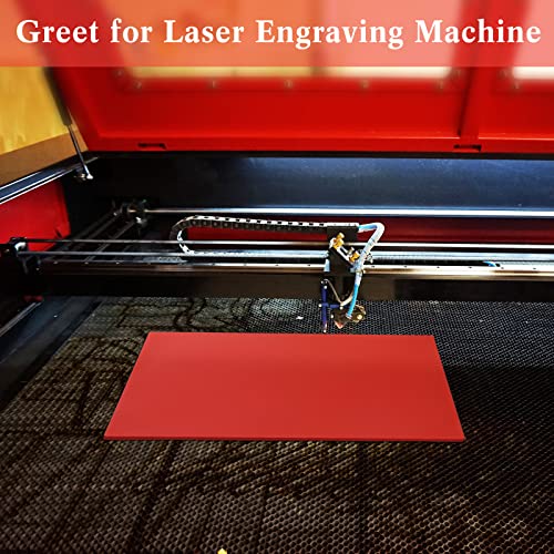Tondiamo 3 Pcs Rubber Stamp Sheets for Laser Engraving Machine, A4 Rubber Stamp Sheets for Laser Cutter Soft to Make, 2.3 mm(Red) - color: Red