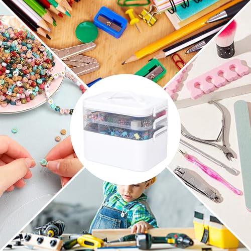 3-Tier Art Supply Storage Organizer with Adjustable Dividers - color: Three-Layer