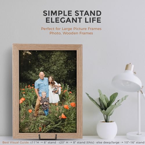 TR-LIFE Plate Stands/Holder for Display, 8 Inch, Large, Metal Frame for Picture, Decorative Platter, Book, Photo Easel (2 Pack) - size: 8 Inch