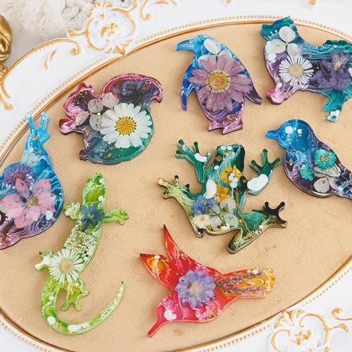 3 Pcs Animal Silicone Molds Bird Snail Penguin Molds Resin Silicone Molds Keychain Epoxy Resin Molds for DIY Jewelry Making - color: 3pcs-147x232x8mm-animal molds