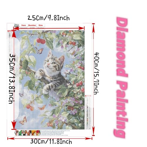 Milila Diamond Art Kits for Adults Full Drill Diamond Painting Kit(Kitten) - color: Kitten