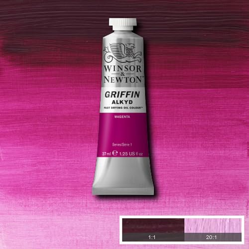 Winsor & Newton Griffin Alkyd Fast Drying Oil Paint, Magenta - color: Magenta, style: 1.25-oz Tube
