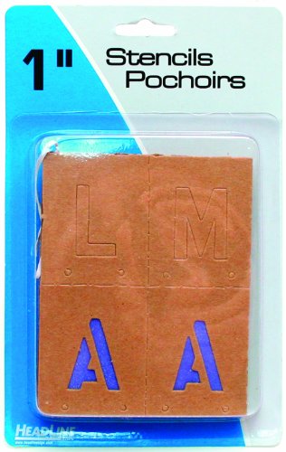Headline Sign 1in. Stencil Kit, Caps/ Numbers - size: 1 Inch, style: Letters/Numbers/Symbols