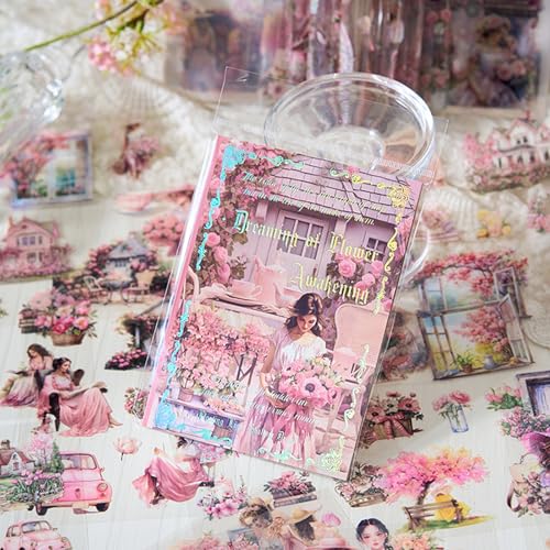 Uideyvi Dream Theme Sticker Scrapbooking Supplies for Junk Journal, 20 Sheets PET Stickers(TZ-001-007) - color: Dream theme
