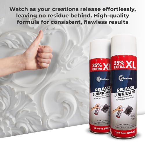 Silicone Mold Release Spray (Silicone-Based) (4x16.9 floz/500ml) - Resin & Epoxy Release Agent for Smooth Mold Removal with Ease, Universal Use on Almost All Molds - size: 4 Pack