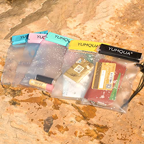 YUMQUA Waterproof Pouch Dry Bags Document Map Holder for Water Sport 3PACK - color: Yellow