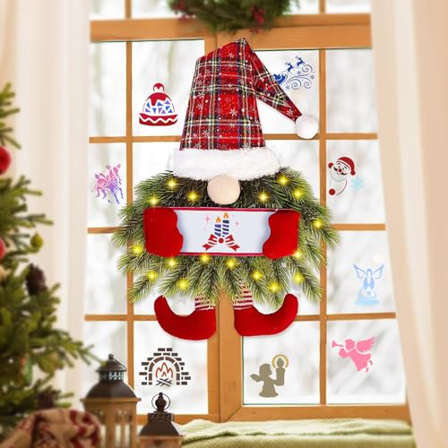 72 PCS 3x3 Inch Christmas Stencils for Painting - Snowflake Santa Claus Christmas Tree Reusable Christmas Painting Templates on Wood, Glass, Fabric, Window Door Decor DIY Decoration - style: 72PCS Christmas