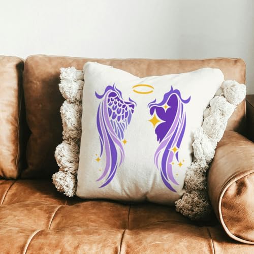 Angel Wings Stencil for Painting 11.8 x 11.8 Inch Reusable Plastic Stencil for Painting on Wall Wood Furniture Fabric Canvas, DIY Craft Stencils - style: Angel Wings