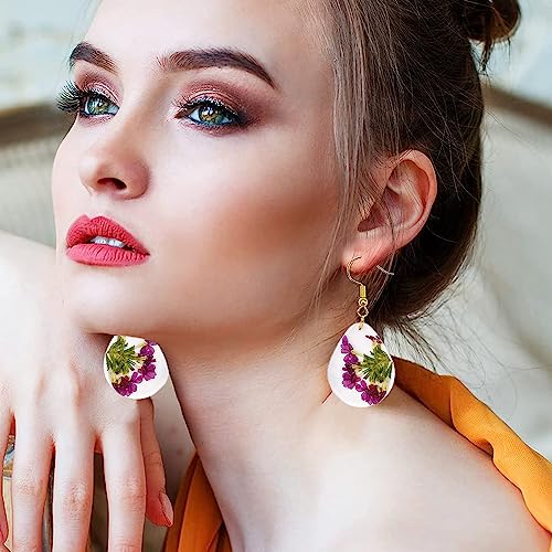 54 Pcs Epoxy Resin Jewelry Molds for Beginners, Moldes De Silicona para Resina for Earrings Pendants Necklaces Keychains Making, Variety Silicone Casting Mould with Hole for Boho Art Crafts - color: 54pcs Jewelry Molds
