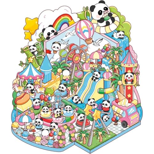 SSNLNBF DIY 3D House Sticker Book Reusable Craft Kit - style: sty-05