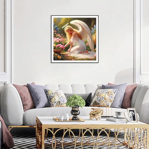 SJUTOUCI Angel Women Diamond Art Kit for Adults, Diamond Painting Kit - color: Angel Women