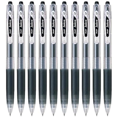 Pilot Juice 05 Retractable Gel Ink Pen (LJU-10EF), Extra Fine Point, 0.5mm, Black Ink, Set of 10