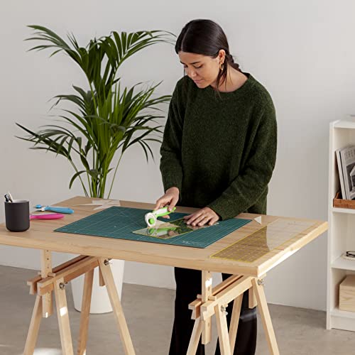 Elan Cutting Mat A2 Green, Self Healing Cutting Mat 18x24 Inch, 5-Ply Craft Board Green, Hobby Board for Crafts 18x24 Inch - style: 24 x 18"