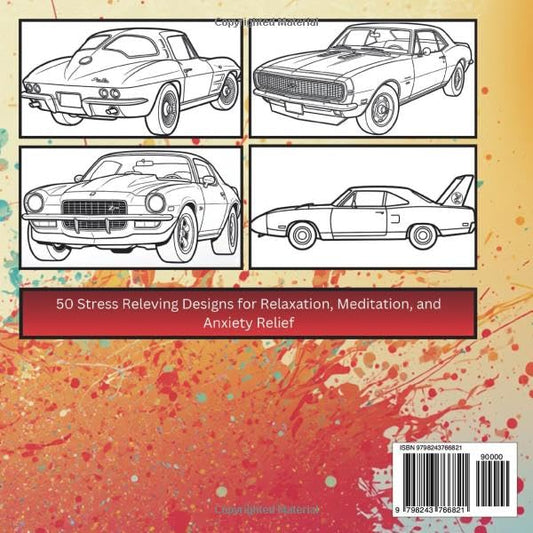 American Muscle Cars From 1950-1980: Coloring Book 2026