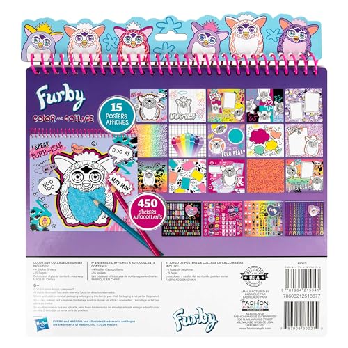 Fashion Angels Furby Color & Collage Portfolio - color: Furby
